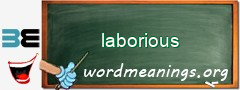 WordMeaning blackboard for laborious